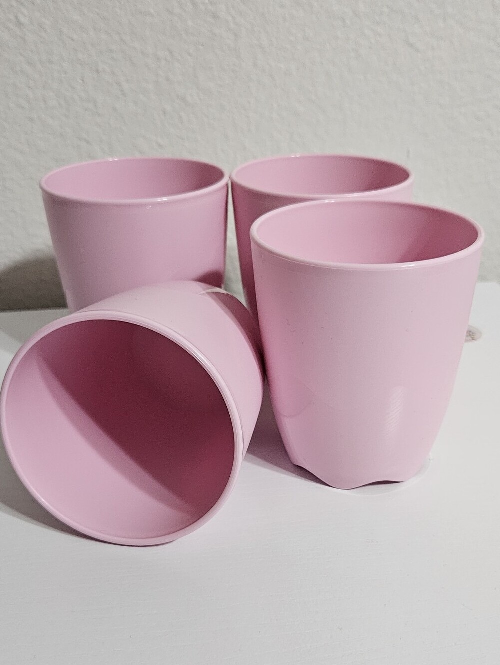 Tupperware Pastel Pink Drinking Cups (Set of 4)